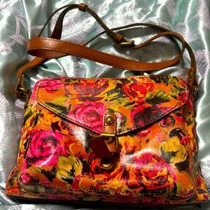 Patricia Nash front pocket XBody leather handbag